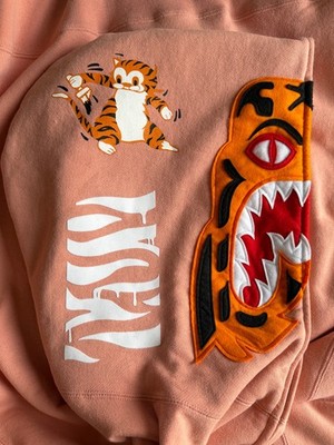 Bape Tiger Full Zip Hoodie - Size XL - Pink - Made in Japan - NEW