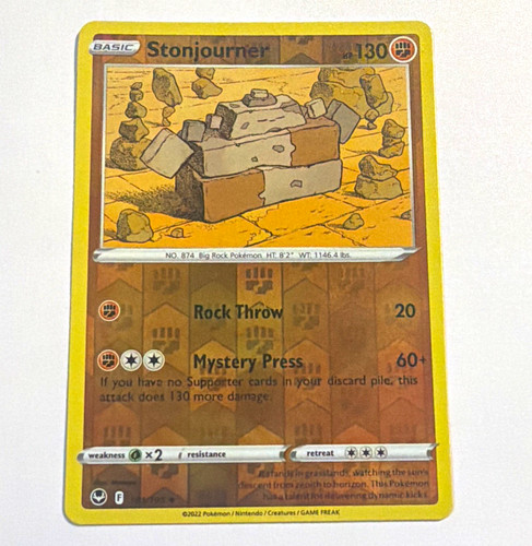 Pokemon TCG Stonjourner 111/196 Lost Origin Uncommon Reverse Holo English