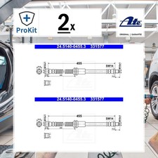 2x ORIGINAL® Ate Bremsschlauch Vorne für Mercedes-Benz C-CLASS C-CLASS T-Model