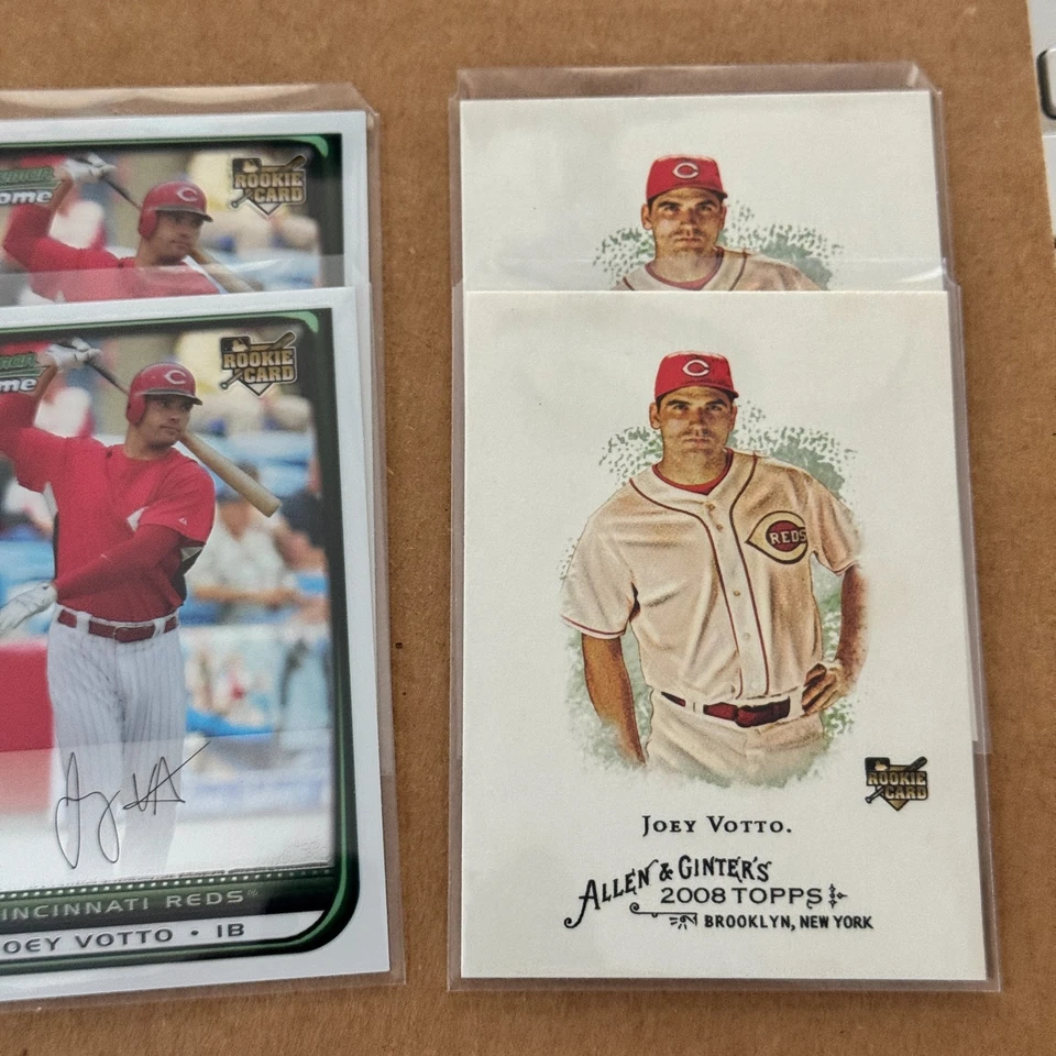(9) JOEY VOTTO RC LOT 2008 Bowman Chrome, Allen & Ginter, Topps T205 Rookie Card - Image 3 of 4