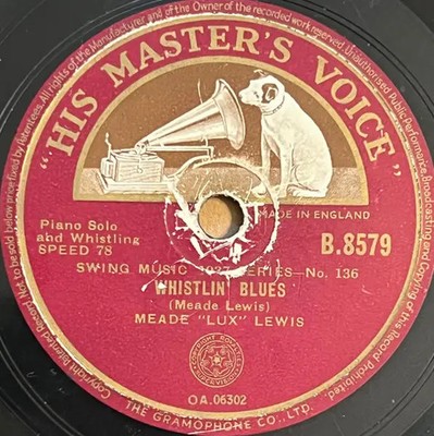 SCHELLACK Meade ''Lux'' Lewis Honky Tonk Train Blues / Whistlin Blues His Mast