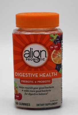 Align Digestive Health Prebiotic + Probiotic Supplement 50 Gummies - EXP 07/2026