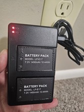 For Canon LP  E17 Battery 2  Dual USB  C Charger Kit   Open Box Tested Working