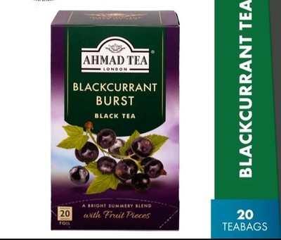 3 BOXES COMBO Ahmad Tea blackcurrant burst 20 teabag aromatic Flavorful Brew