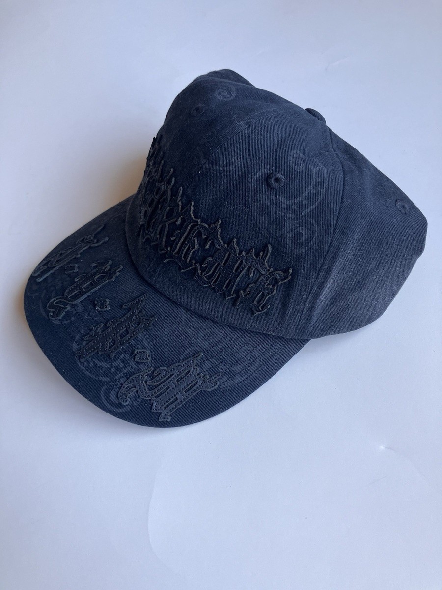 Supreme SS25 Leather Appliqué 6 Panel Hat Cap Black Brand New