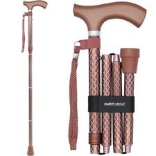 Folding Walking Cane Adjustable 3237 In, Lightweight, Ergonomic Handle, 264