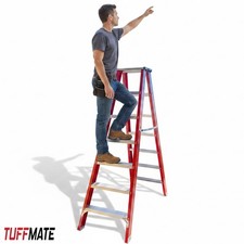 Fibreglass Step Ladder 7 Step 2m Open Height Electrician Non Conductive