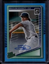 2025 Donruss Braylon Doughty Rated Prospects Optic Signatures Blue #/35