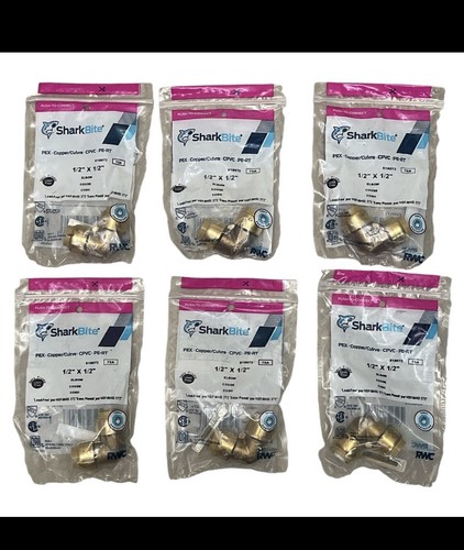 SharkBite Push-To-Connect 1/2" x 1/2" Elbow (LOT Of 6)
