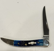 Case Small Texas Toothpick Knife 3" Blue Bone Rogers Corn Cob Jig 610096 SS 
