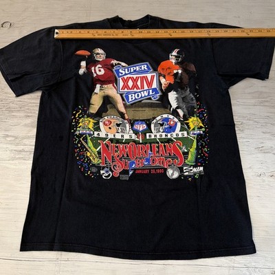 Vintage 90s NFL Super Bowl XXIV San Francisco 49ers Vs Denver