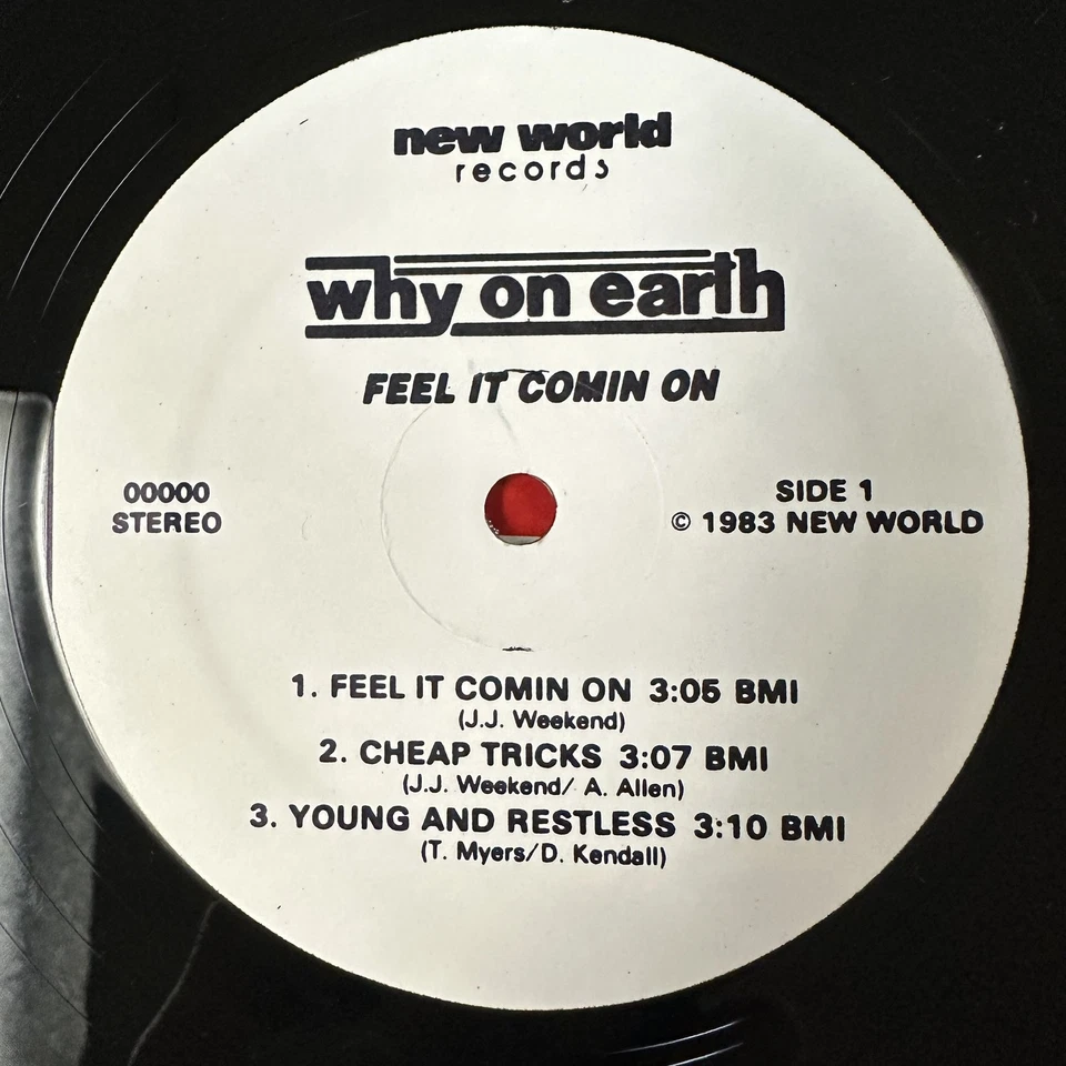 Feel It Coming On Record Vinyl Why On Earth New World Autographed Vintage Press - Image 3 of 4