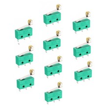 10x Roller Limit Switch Lever Hinge Micro SPDT AC 125V/250V DC 12V Small Green