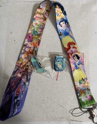 #ad #ad Disney CINDERELLA Pins lot of 2 amp; MULTI Princess Lanyard $13.50