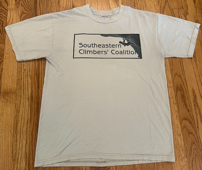 VTG Southeastern Climber's Coalition Shirt Sz Medium Y2K Mountain Climbing WORN