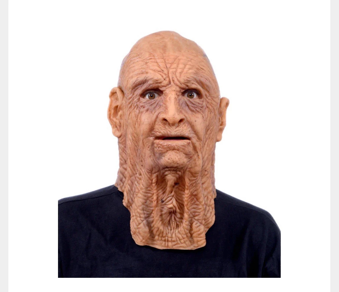 DOA SuperSoft Old Man Mask 1995 By B.Y. Vintage Vtg Scary Gross