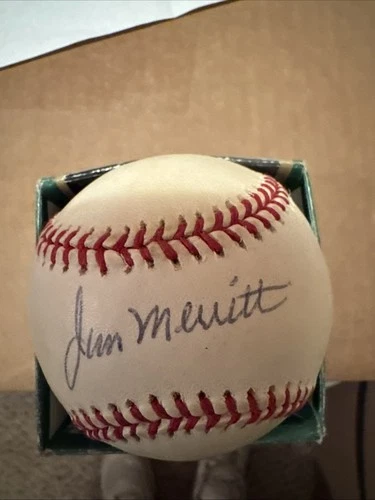 Autographed Baseball James Joseph Merritt