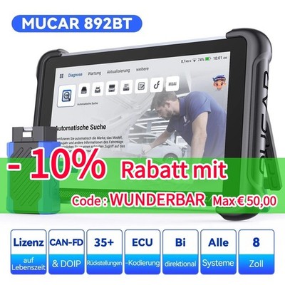 MUCAR 892BT KFZ OBD2 Diagnosegerät Alle System 35 Reset MUCAR AI Diagnosegerät