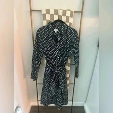 J. Crew Tie-waist shirtdress in organic cotton poplin size 6