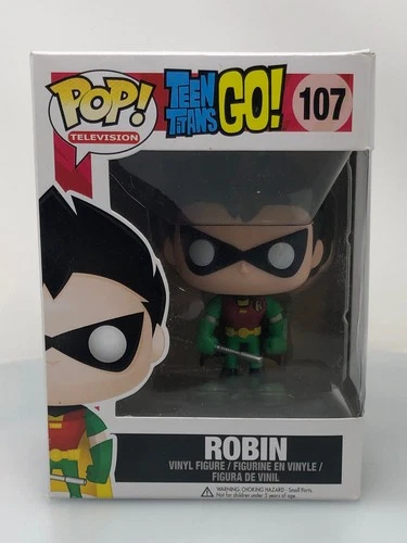 Funko POP! Television DC Teen Titans Go! Robin #107 Vinyl Figure DAMAGED BOX