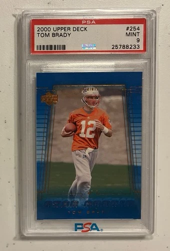 2000 TOM BRADY Upper Deck Blue Border Gem MINT PSA 9 Patriots Rookie Card CLEAN