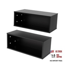 2 Sets Wooden CD Storage Rack Holder Shelf Cassette Tape Display Racks