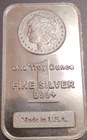 1 OZ 999 SILVER BAR MORGAN DESIGN HIGHLAND MINT USA Rev. Crisscross Pattern T353