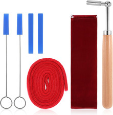 9 Pcs Professional Piano Tuning Kit with Case Piano Tuner Wrench Hammer Rubber