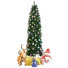LEADZM 7.5ft Pointed PVC Pen Holder Christmas Tree