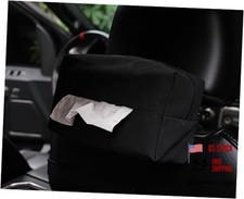 Car Tissue Holder for 120 Standard Tissue Vehicle Seat Extra Large Suede Black