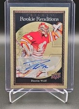 2023 Upper Deck Trilogy- Dustin Wolf -RC Rookie Renditions Gold AUTO#/15 -Flames