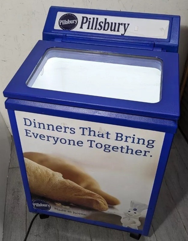 New Pillsbury Dough Store Display Mobile Top Load Display Plug In Cooler GLC