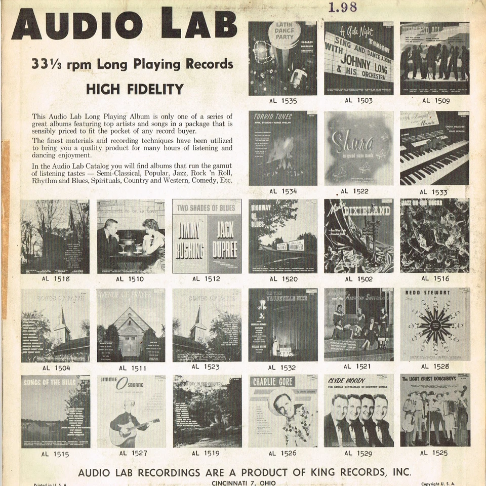 JACK DUPREE & JIMMY RUSHING two shades of blue U.S. AUDIO LAB LP_rare blues - Image 3 of 4