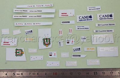 BM miniature vehicle 1/43 decal Dassault CAMI Ferrari SICLI B Heco