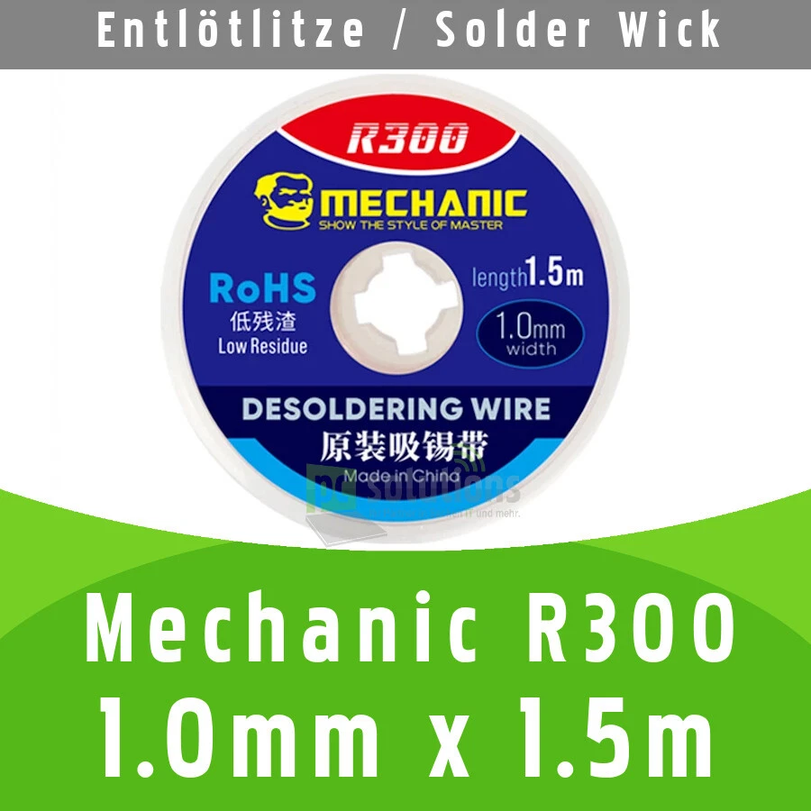 ✅ Mechanic R300 1,0mm x 1,5m Entlötlitze Desoldering Sucking Wire Solder Wick