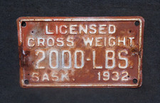1932 SASKATCHEWAN Canada TRUCK License Plate