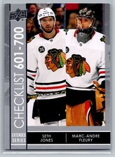 Seth Jones/Marc-Andre Fleury 2021-22 Upper Deck Checklist 601-700 #700