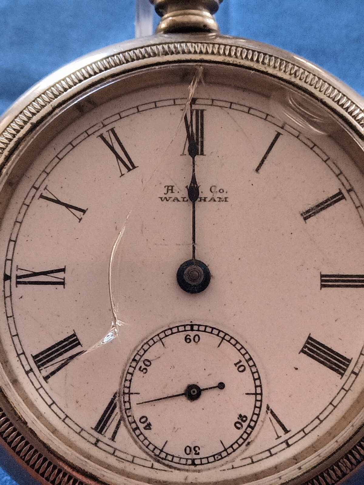 Waltham Pocket Watch Not Running And The Cristal Has A Crack eBay