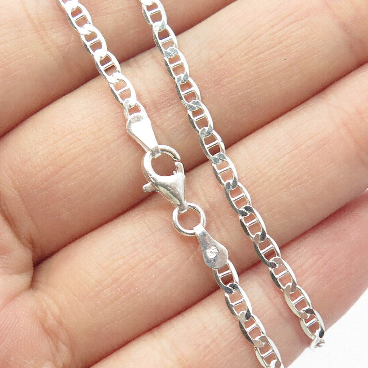 P. LUX 925 Sterling Silver Italy Anchor Mariner Chain P. LUX 925 Sterling Silver Italy Anchor Mariner Chain
