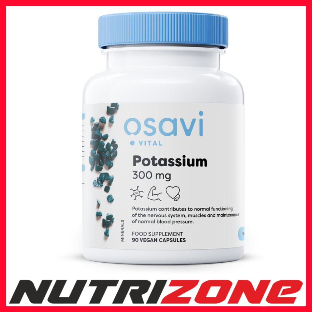 Osavi Potassium 300mg Nervous System & Muscle Support - 90 vegan caps