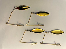 4 Bogdan's Tackle Supply, Golden Spinnerbait Frames, #3.5 Gold  Willow Blade