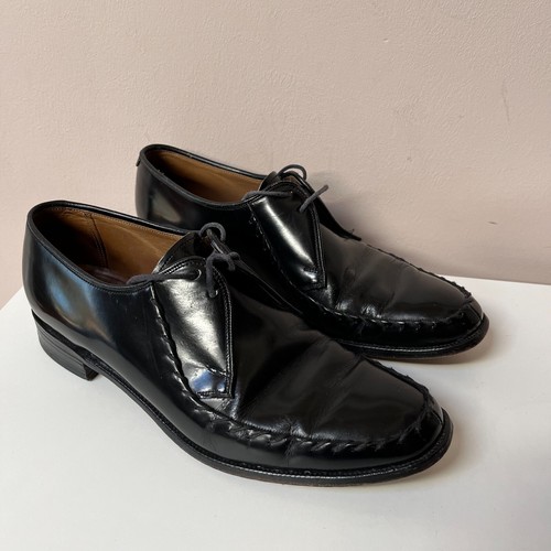 Barker Men's Black Leather Shoes UK 8E Barkers of Earl Barton Laces Formal Smart - Picture 22 of 24