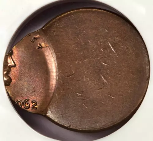 1962 NGC MS64 75% Off Center Lincoln Cent Mint Error Great Eye Appeal Rare Date