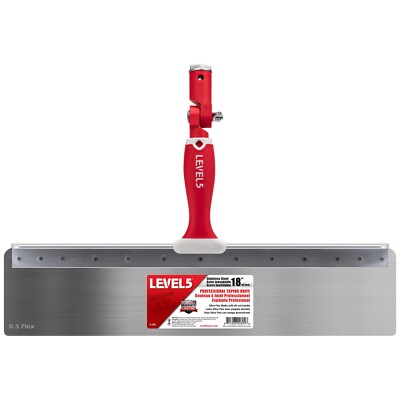 LEVEL5 18'' Offset Drywall Taping Knives, Stainless Steel w/ FLEX Blade | 5-391