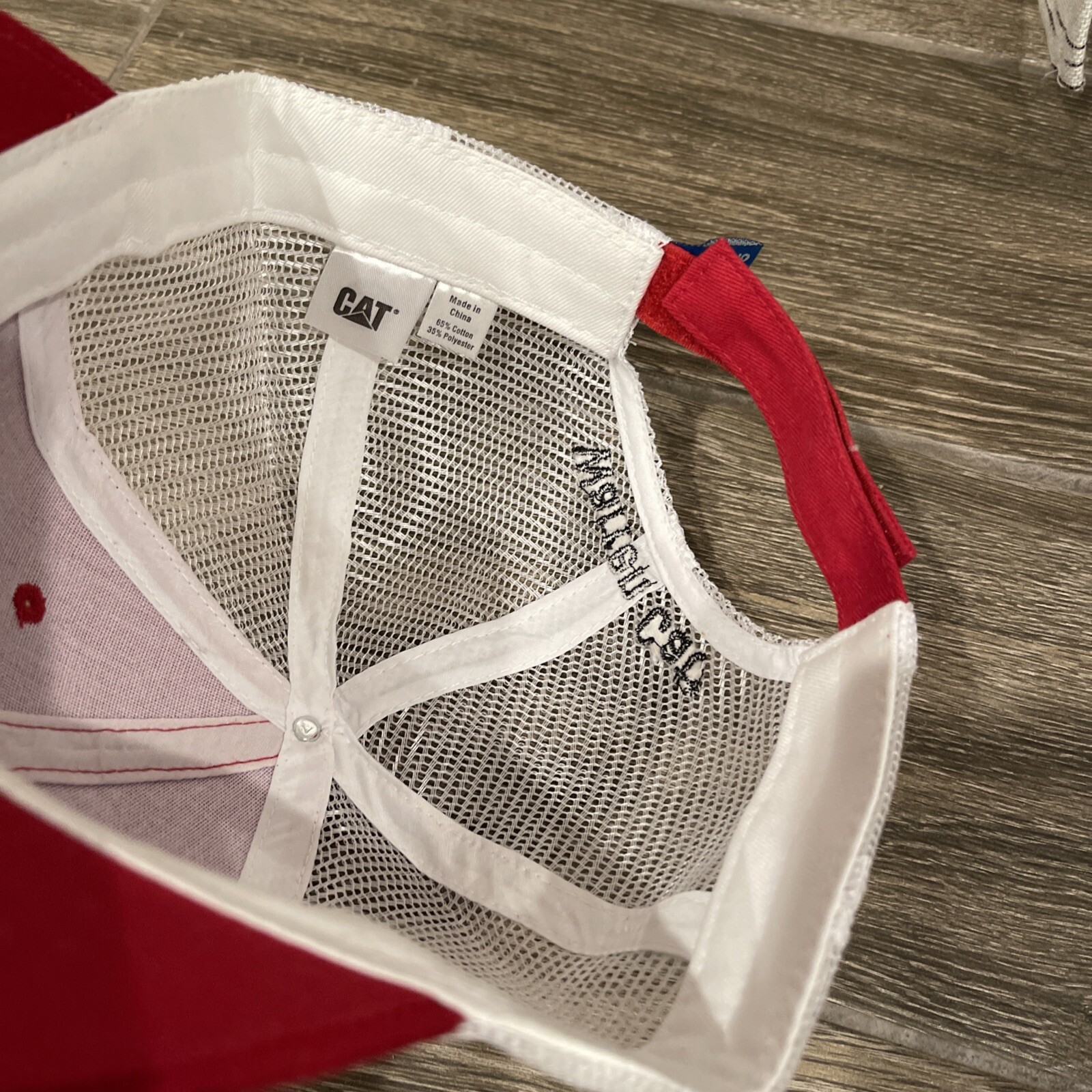 Caterpillar CAT Strapback Hat Adjustable Red Embr… - image 6