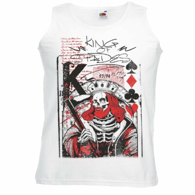 Tank Top KING OF SKULL BIKERSHIRT GOTHIC BIKE CLUB MC MOTORCYCLE CHOPPER CUSTOM