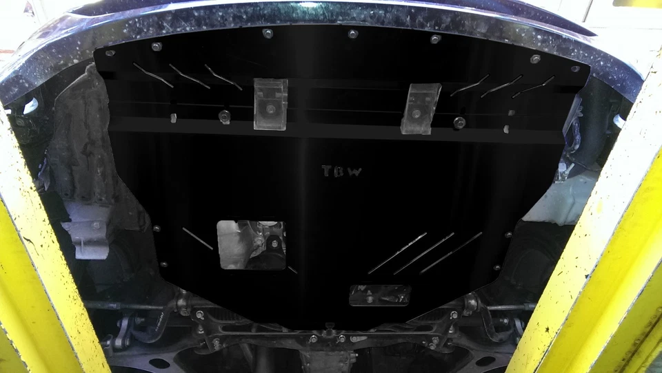 Protector de motor de aluminio TBW debajo de la bandeja placa de deslizamiento para Subaru WRX STI 2011-2014 Foto 4 de 4