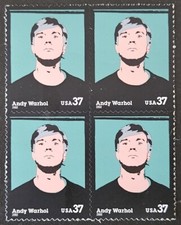 US Postage Stamps Collection - Scott # 3652 - Block or Four - Andy Warhol - MNH