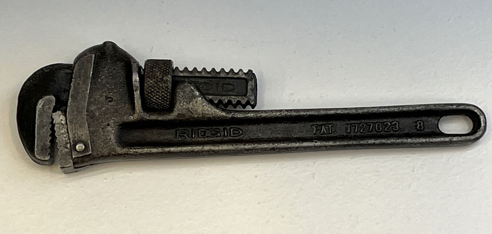 Vintage Rigid 7" Pipe Wrench Adjust From 0 to 1 In. Clean Good Teeth Working