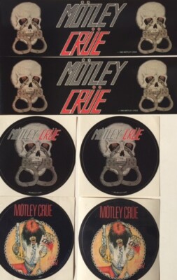 Motley Crue ORIGINAL Stickers Set of SIX Early 1980's | eBay